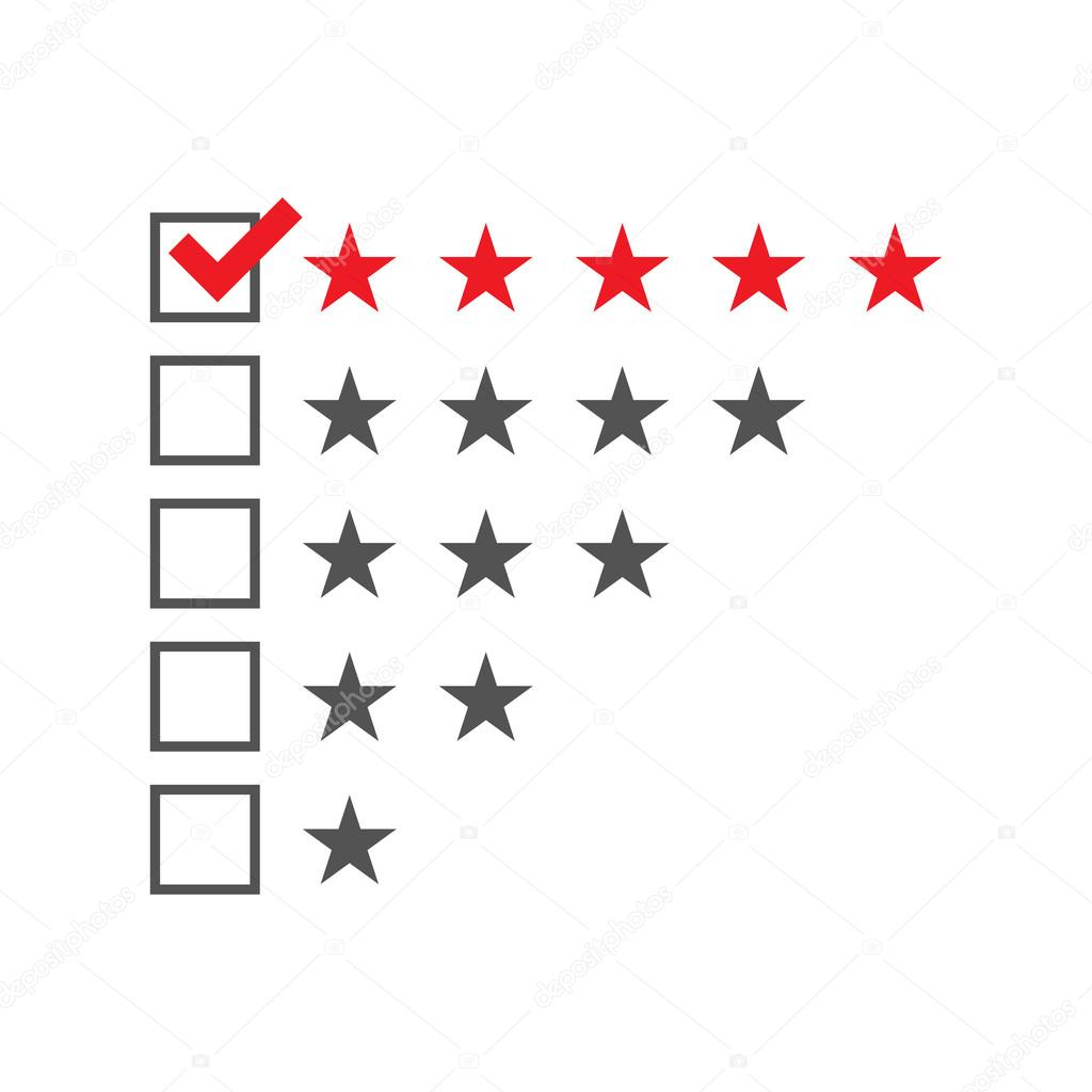 Five star rating template.