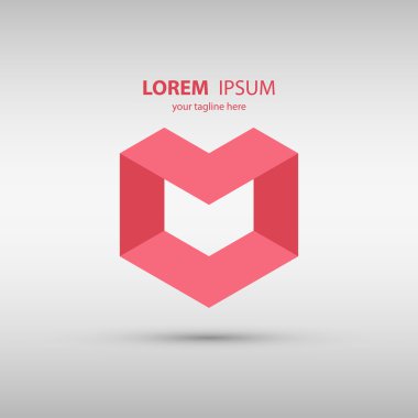 A harfi soyut tasarım logo simge.