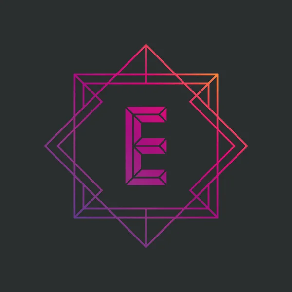 Letter E logo ontwerp pictogrammalplaatje. E brief overzicht monogram. — Stockvector