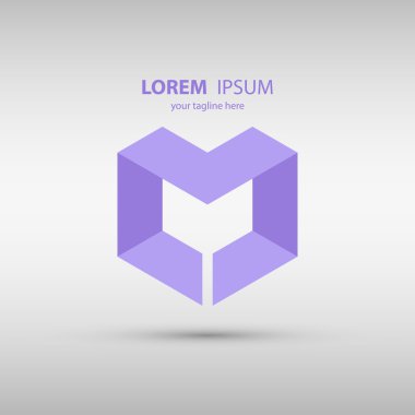 A harfi soyut tasarım logo simge. 