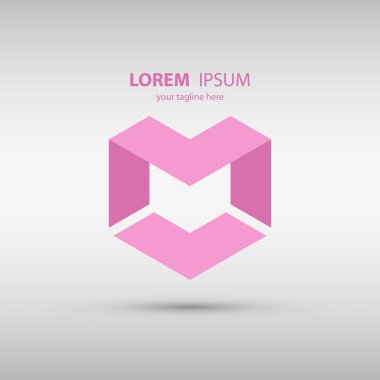 A harfi soyut tasarım logo simge. 