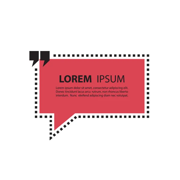 Citação modelo de bolha de texto. Citação marca bolha de fala, modelo de citação em branco. Citar bolha. Formulário de citação . —  Vetores de Stock