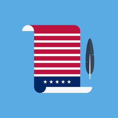 ABD Bağımsızlık düz stil vektör çizim.