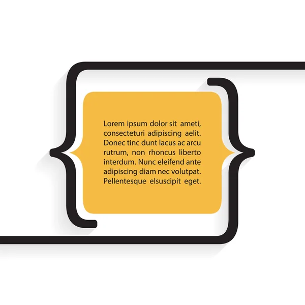 Quote blank template with bracket and shadow. Quote bubble. Empty