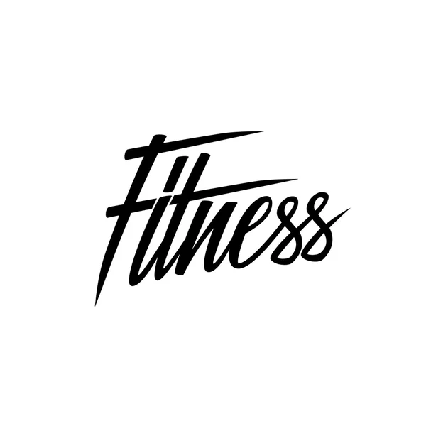 Fitness inscription. Hand drawn lettering. — Stock Vector