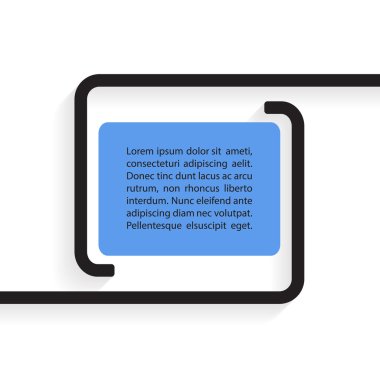 Metin kabarcık alıntı. Boş şablon alıntı.