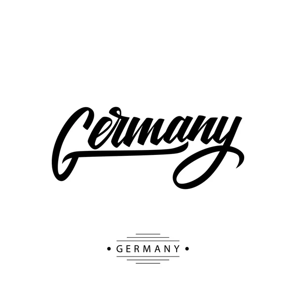 Γερμανία ιδιόχειρη επιγραφή. Χέρι που γράμματα. Καλλιγραφικά στοιχείο για το σχεδιασμό σας. — Διανυσματικό Αρχείο