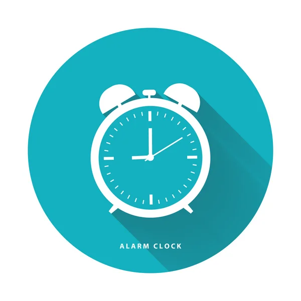 Reloj despertador ilustración vector plano . — Archivo Imágenes Vectoriales