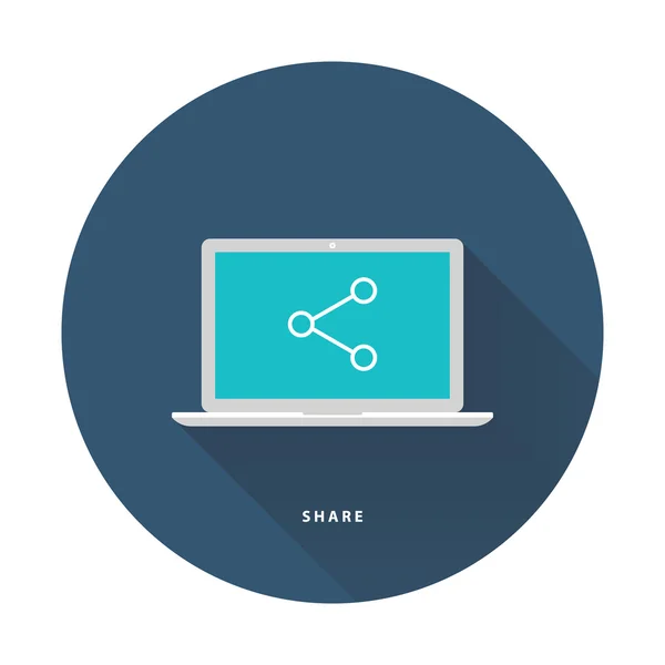 Share web icon. Плоский дизайн, векторная иллюстрация . — стоковый вектор