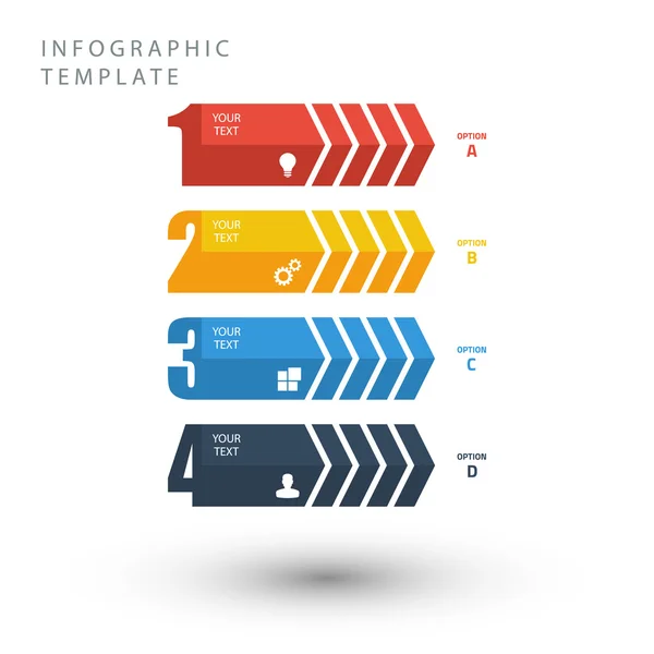Szablon graficzny kolor informacji w płaskie kolory na białym tle. — Wektor stockowy