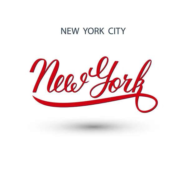 New York şehir el yazısıyla logosu. Vektör çizim. — Stok Vektör