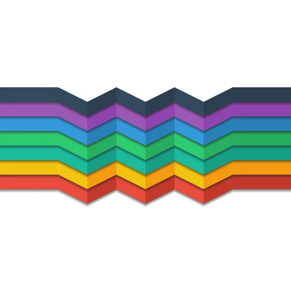 Modèle Zigzag en couleurs plates, fond vectoriel . — Image vectorielle