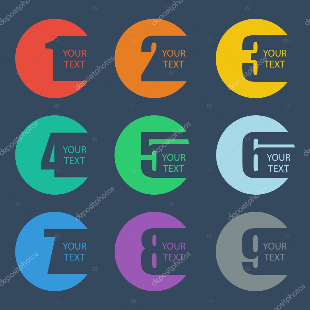 Numbers set. Design vector illustration. Stock Vector by ©Finevector ...