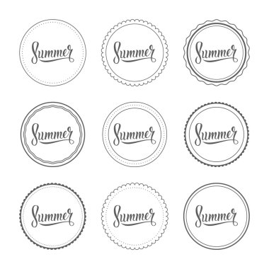 Yaz vintage logo ayarlamak.