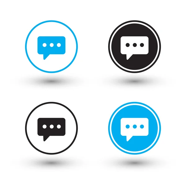 Chat εικονίδια. Κουμπιά συνομιλίας. — Διανυσματικό Αρχείο
