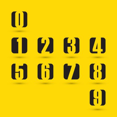 Numaralarını ayarlayın. Tasarlamak vektör.