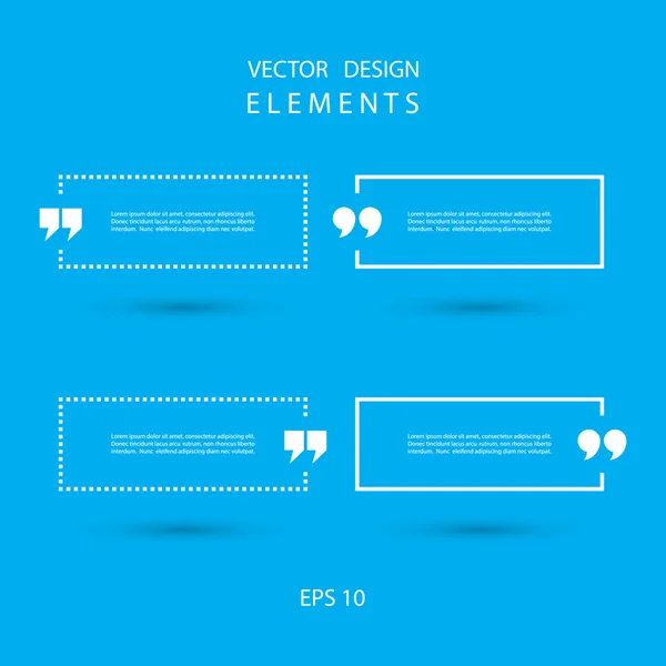 Satz quadratischer Zitattextblasen. Vektorgrafiken