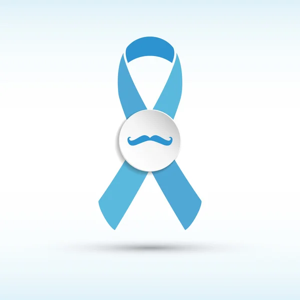 Conciencia de la cinta de cáncer de próstata con signo de bigote . — Vector de stock