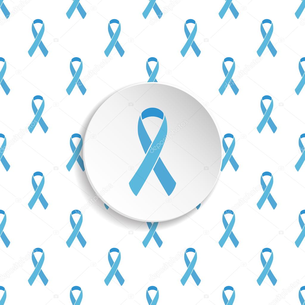 Prostate cancer ribbon awareness seamless pattern.