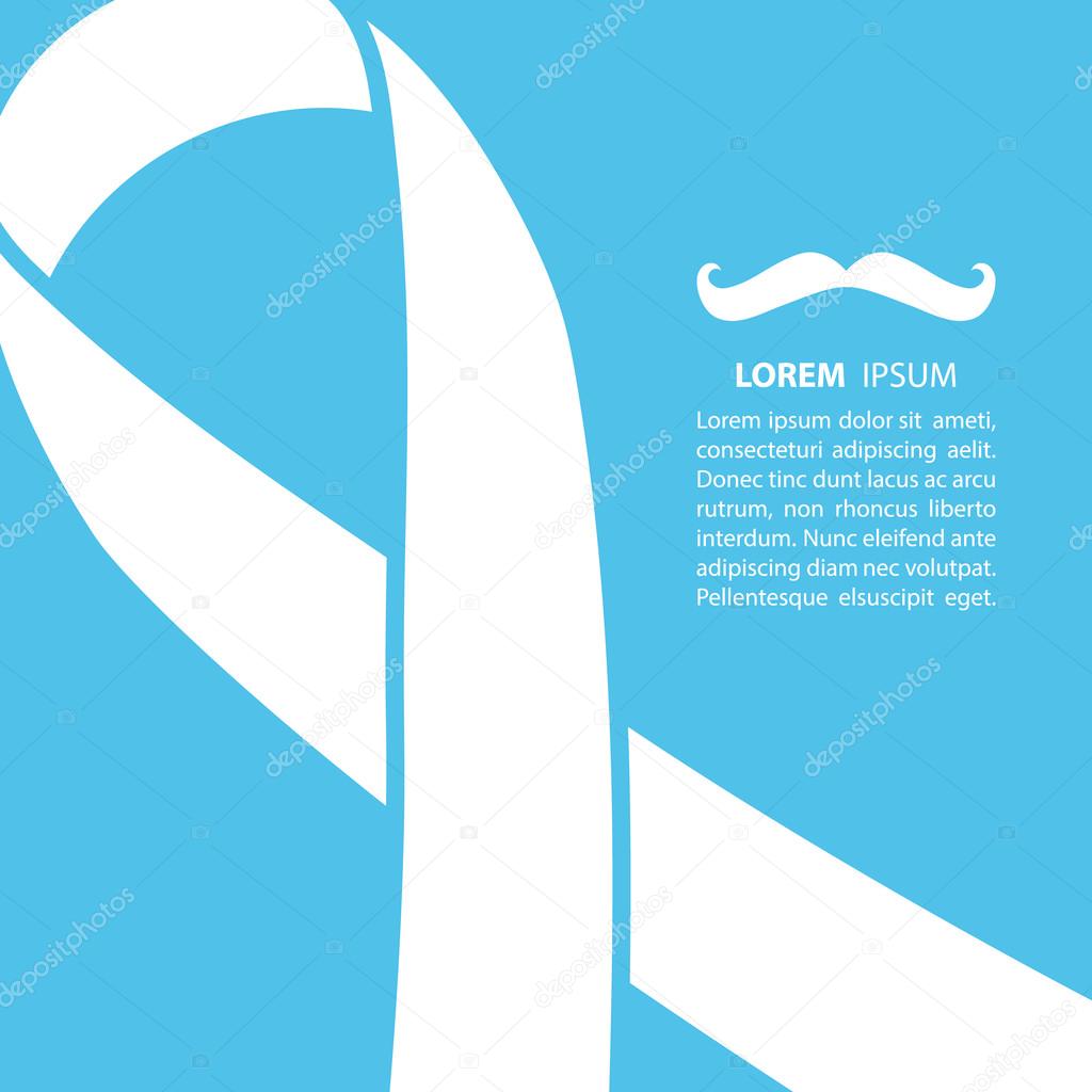 Prostate cancer ribbon. Prostate cancer background.
