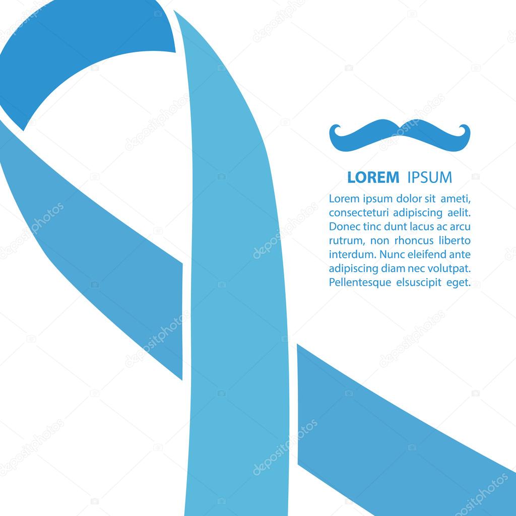 Prostate cancer ribbon. Prostate cancer background.