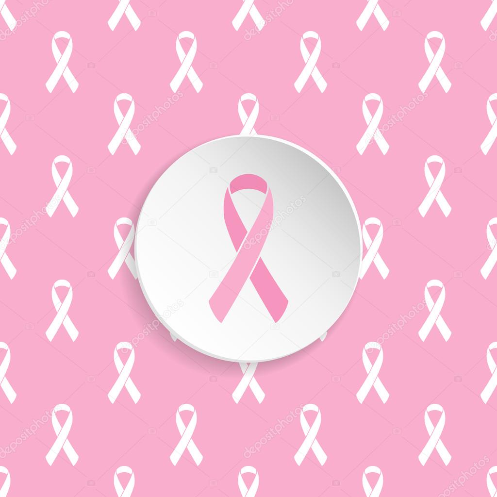 Breast cancer ribbon awareness seamless pattern.