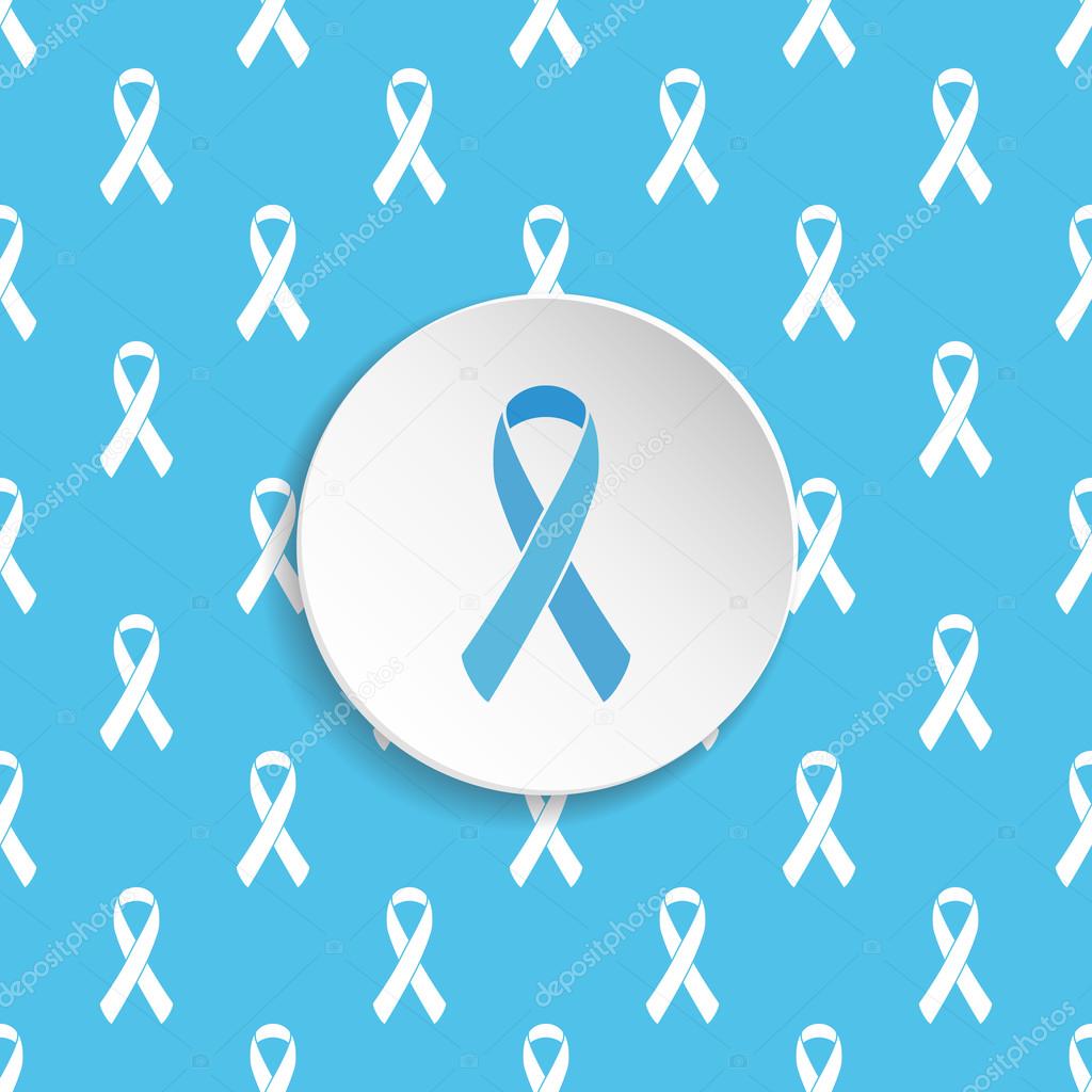 Prostate cancer ribbon awareness seamless pattern.