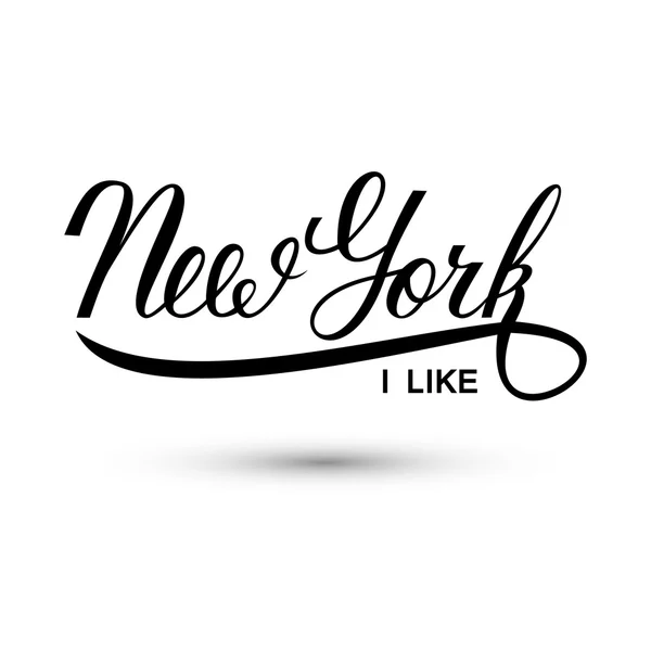 Logo escrito a mano de la ciudad de Nueva York. Me gusta Nueva York . — Vector de stock