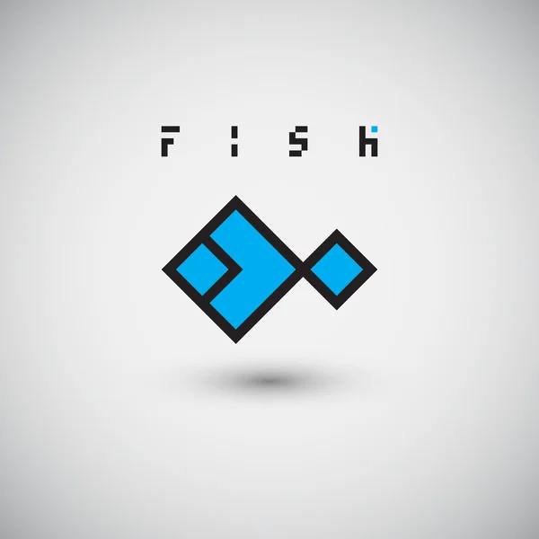 Logo de poisson. Modèle vectoriel de conception abstraite . — Image vectorielle