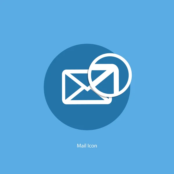 Icône Mail avec loupe . — Image vectorielle