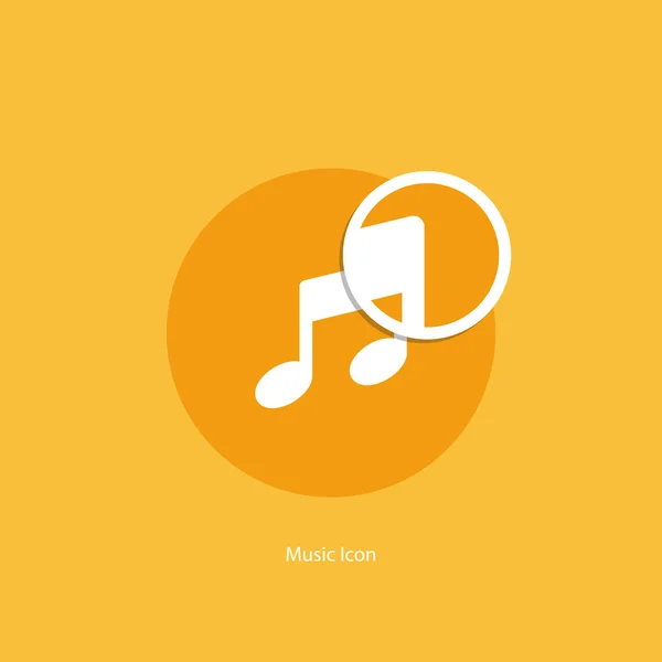 Music icon with magnifying glass. — Stock Vector