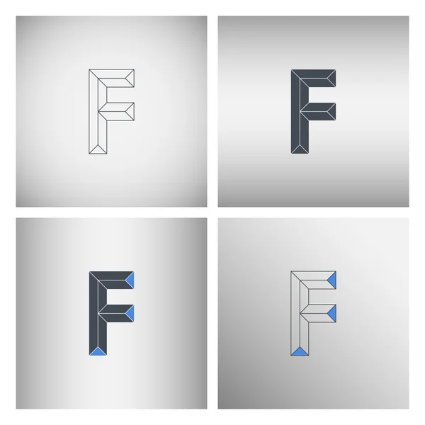 Uppsättning av bokstaven F logo ikoner. Logotyp formgivningsmall. — Stock vektor