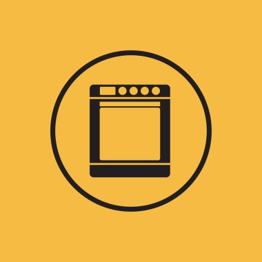 Soba simgesi. Siyah renk.