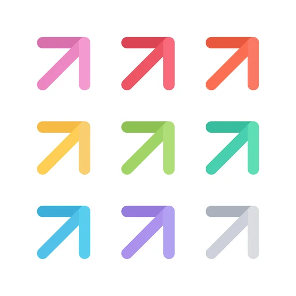 Set of color arrows. — Stock Vector