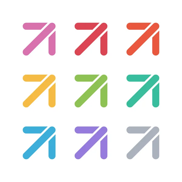 Set of color arrows. — Stock Vector