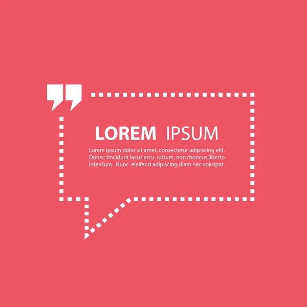 Citação modelo de bolha de texto. Citar bolha. Formulário de citação . —  Vetores de Stock