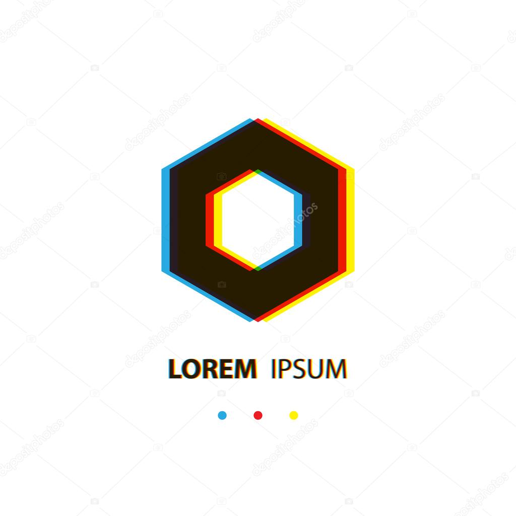 Abstract cube logo template. Corner geometric shape, square icon, box logo. Geometric design.