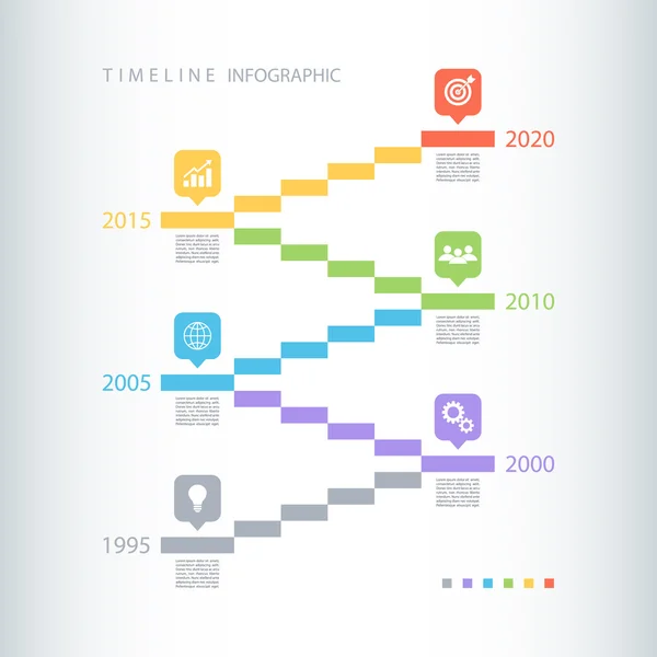 Timeline infographic design template.Vector illustration. — Stock Vector