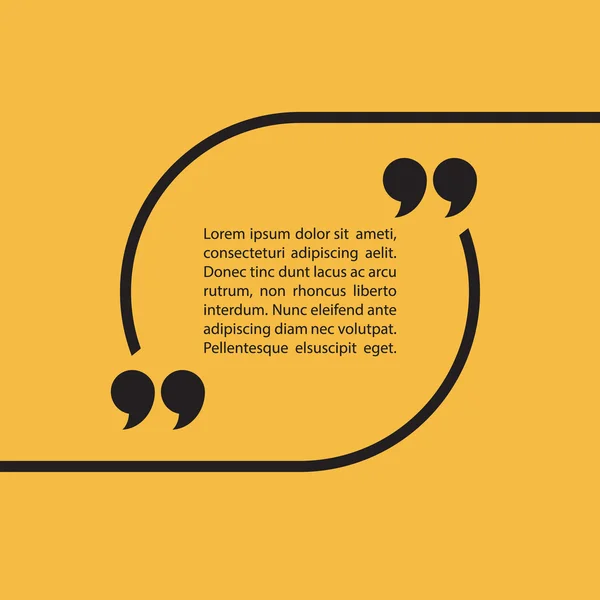 Citation bulle de texte sur fond jaune . — Image vectorielle