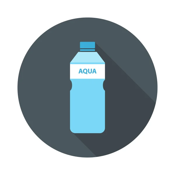 Una botella de agua. Ilustración de vector de estilo plano . — Vector de stock