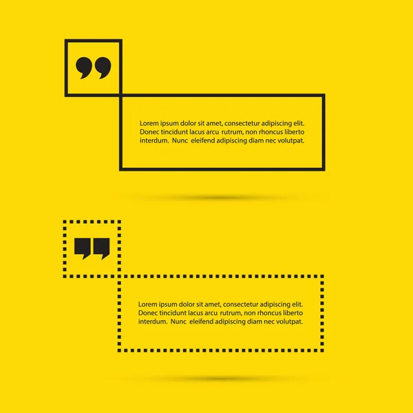 Quote text bubbles on yellow background. — Stock Vector