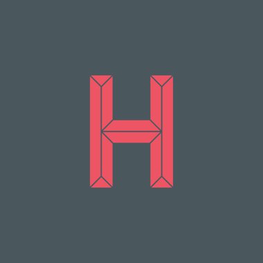 Soyut harfi H logo tasarım şablonu.