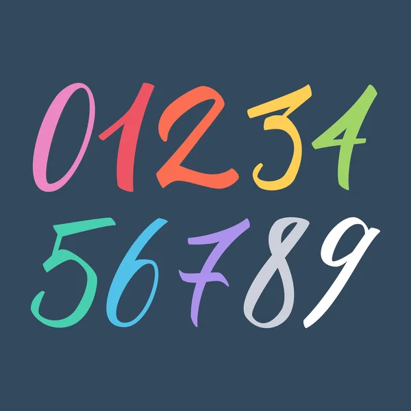 Nombre de couleurs dessinées à la main . — Image vectorielle