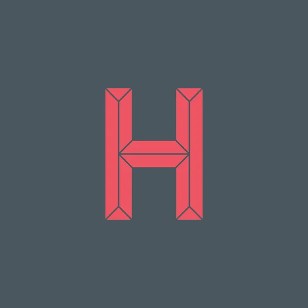 Sjabloon voor abstract brief H logo ontwerp. — Stockvector