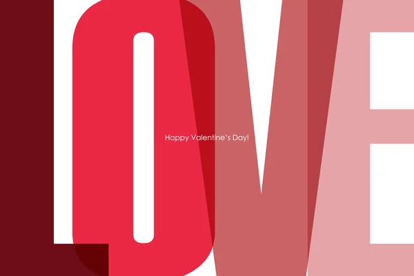 Happy Valentine 's Day card design. Векторная надпись LOVE . — стоковый вектор