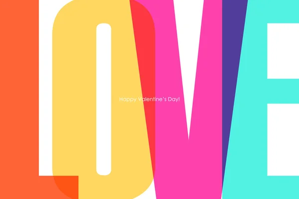 Glad Alla hjärtans dag Kortdesign. Vector inskription kärlek. — Stock vektor