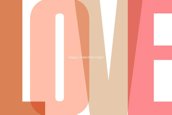 Mutlu Sevgililer günü kart tasarımı. Vektör yazıt aşk. — Stok Vektör