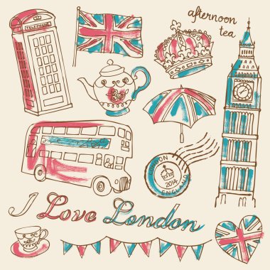 Londra simgeleri seviyorum