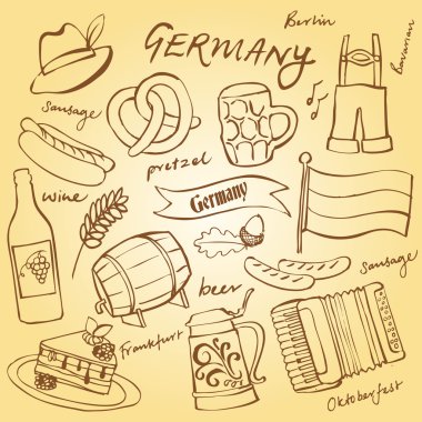 Germany icons pattern clipart