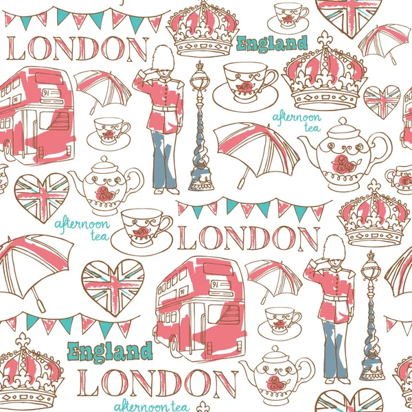 Londres patrón sin costuras — Archivo Imágenes Vectoriales